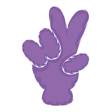 Isolated cute sticker of a peace gesture icon Vectorのイラスト素材