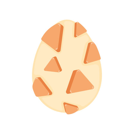 Isolated traditional decorated easter egg Vectorのイラスト素材