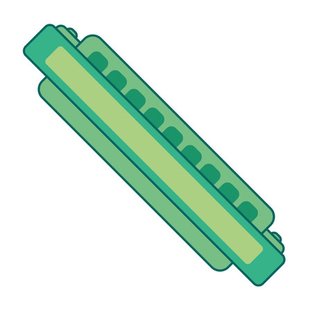 Isolated colored harmonica musical instrument icon Vectorのイラスト素材