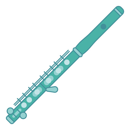 Isolated colored flute musical instrument icon Vectorのイラスト素材