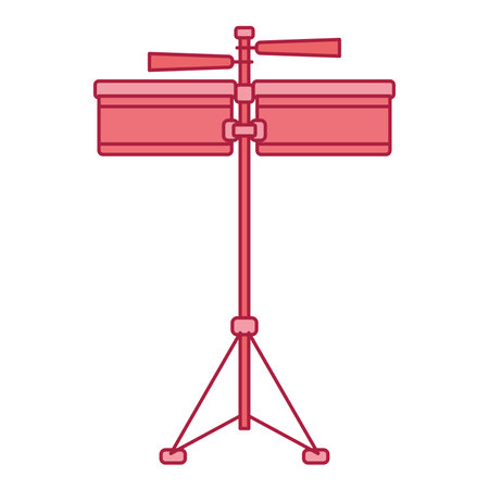 Isolated colored drum set musical instrument icon Vectorのイラスト素材