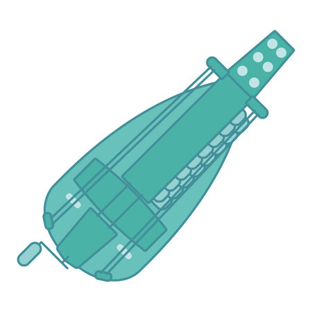 Isolated colored hurdy gurdy musical instrument icon Vectorのイラスト素材