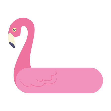 Isolated colored summer flamingo floater icon Vectorのイラスト素材