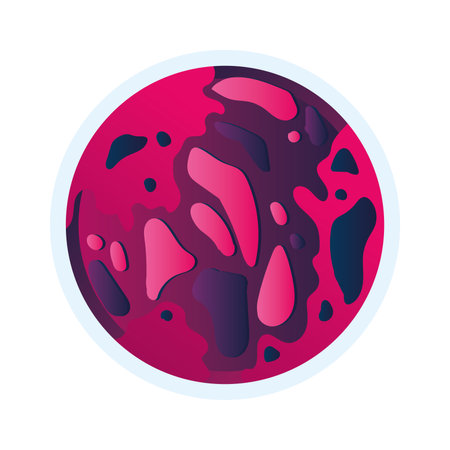 Isolated colored sci fi planet icon Vectorのイラスト素材