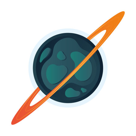 Isolated colored sci fi planet icon Vectorのイラスト素材