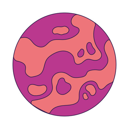 Isolated colored sci fi planet icon Vectorのイラスト素材