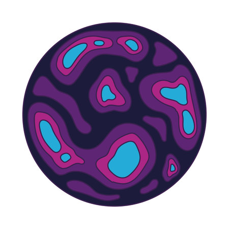 Isolated colored sci fi planet icon Vectorのイラスト素材
