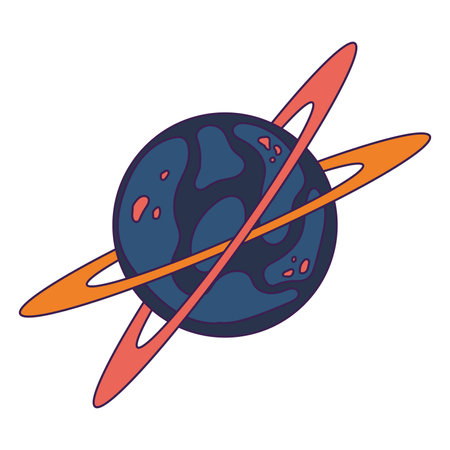 Isolated colored sci fi planet icon Vectorのイラスト素材