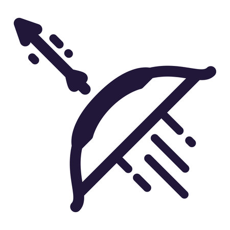 Isolated monochrome arrow and bow icon Vectorのイラスト素材