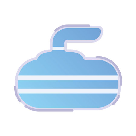 Isolated colored curling stone icon Vectorのイラスト素材