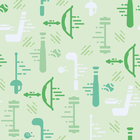 Colored seamless pattern background with sport icons Vectorのイラスト素材