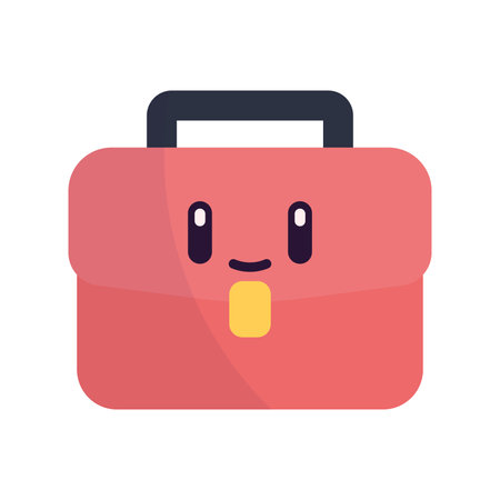 Isolated cute business suitcase office icon Vectorのイラスト素材
