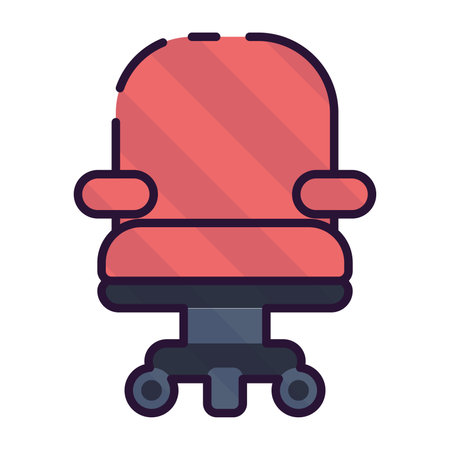 Isolated colored office chair sketch icon Vectorのイラスト素材