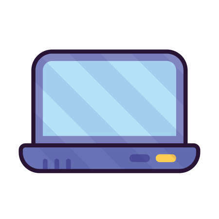 Isolated colored laptop office sketch icon Vectorのイラスト素材