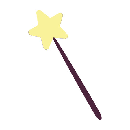 Isolated colored magic wand sketch icon Vectorのイラスト素材