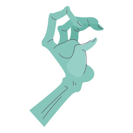 Isolated colored spooky zombie hand sketch icon Vectorのイラスト素材