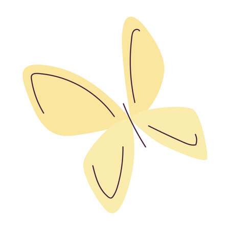 Isolated colored butterfly sketch icon Vectorのイラスト素材