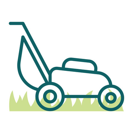 Isolated colored lawn mower gardening icon Vectorのイラスト素材