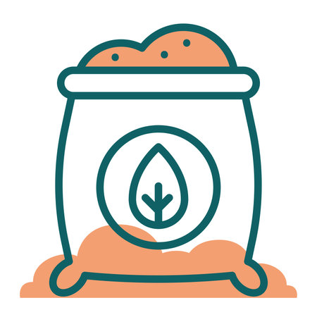 Isolated colored fertilizer soil bag gardening icon Vectorのイラスト素材