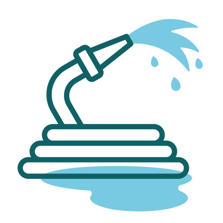 Isolated colored water hose gardening icon Vectorのイラスト素材