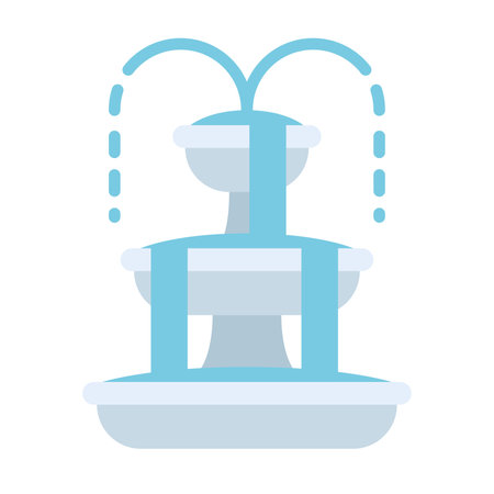 Isolated colored garden fountain icon Vectorのイラスト素材