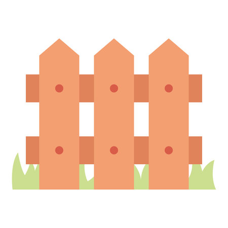 Isolated wood fence garden icon Vectorのイラスト素材