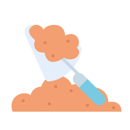 Isolated little shovel tool with soil icon Vectorのイラスト素材