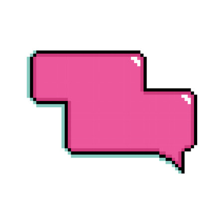 Isolated pink pixelated comic speech bubble chats Vectorのイラスト素材