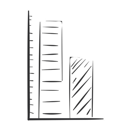 Isolated sketch of a business graph Vectorのイラスト素材