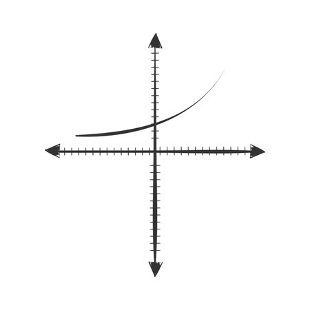 Isolated sketch of a math graph Vectorのイラスト素材
