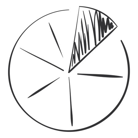 Isolated business pie chart graph sketch Vectorのイラスト素材