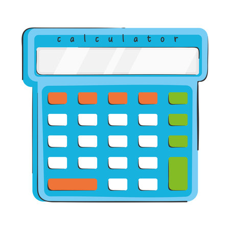 Isolated colored calculator School supply icon Vectorのイラスト素材