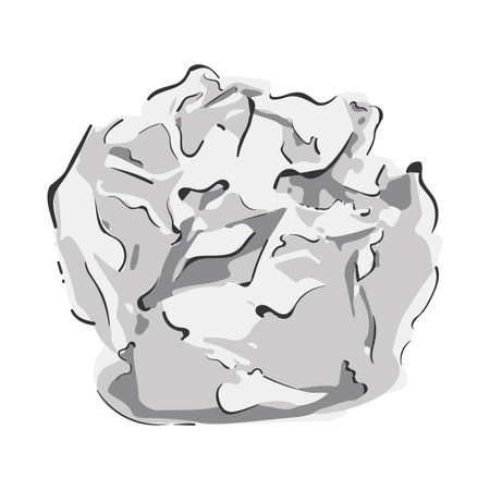 Isolated crumled paper sketch icon Vectorのイラスト素材