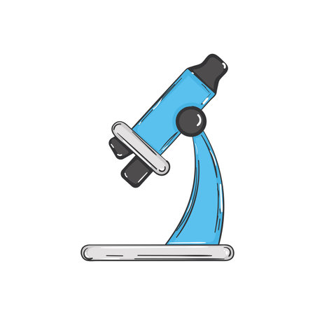 Isolated microscope School supply sketch icon Vectorのイラスト素材