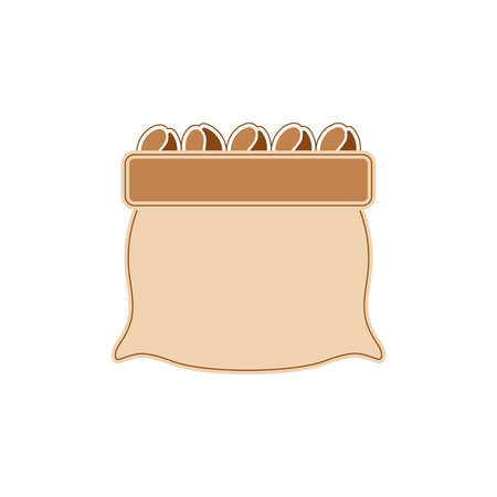 Isolated bag of coffee icon Vectorのイラスト素材