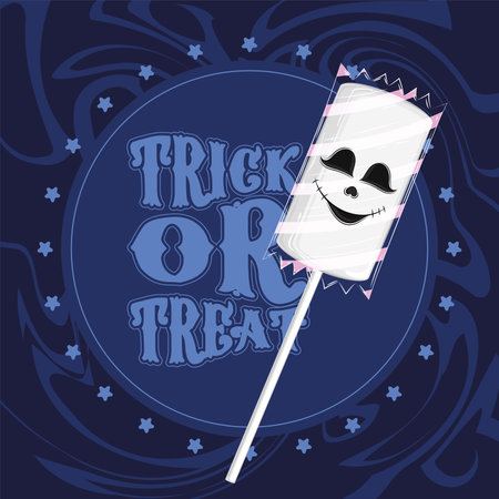 Halloween lollipop monster candy Trick or treat Vectorのイラスト素材