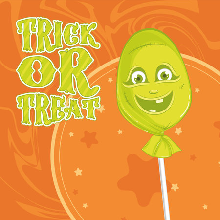 Halloween lollipop monster candy Trick or treat Vectorのイラスト素材