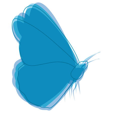 Colored sketch of a butterfly Vectorのイラスト素材