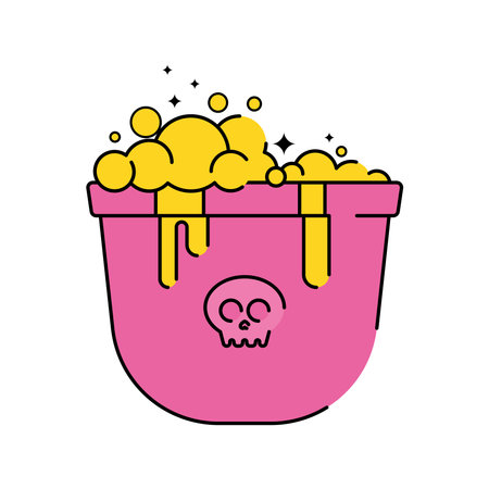 Isolated halloween witch cauldron icon Vectorのイラスト素材