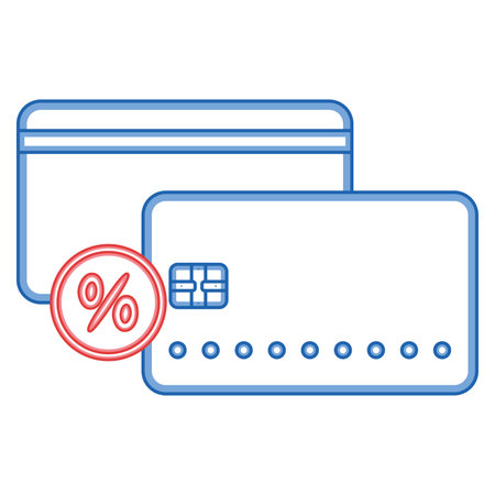 Pair of credit cards Finance icon Vectorのイラスト素材