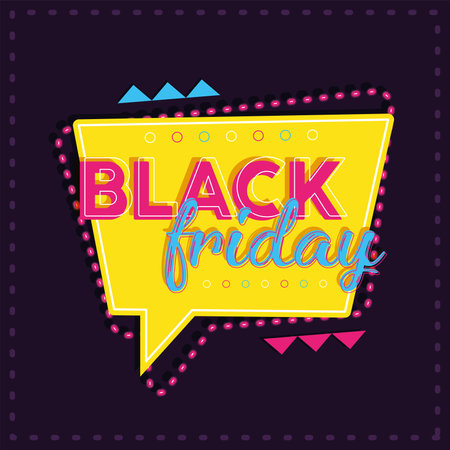 Black friday neon background Vectorのイラスト素材