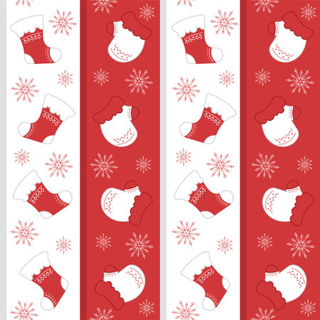 Christmas pattern background Gift wrapping paper Vectorのイラスト素材