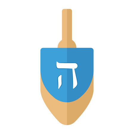 Colored hanukkah dreidel icon Vectorのイラスト素材