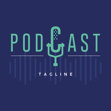 Minimalist colored podcast cover Vectorのイラスト素材