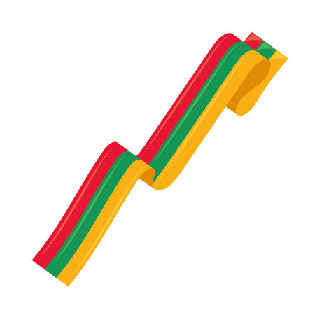 Waving ribbon with african colors Vectorのイラスト素材