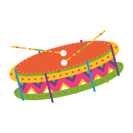Traditional brazilian drum Percussion instrument Vectorのイラスト素材