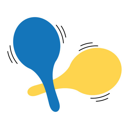 Colored maracas icon Percussion instrument Vectorのイラスト素材