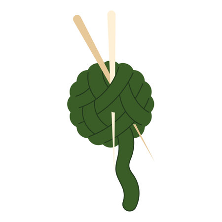 Balls of yarn with knitting needles Vectorのイラスト素材