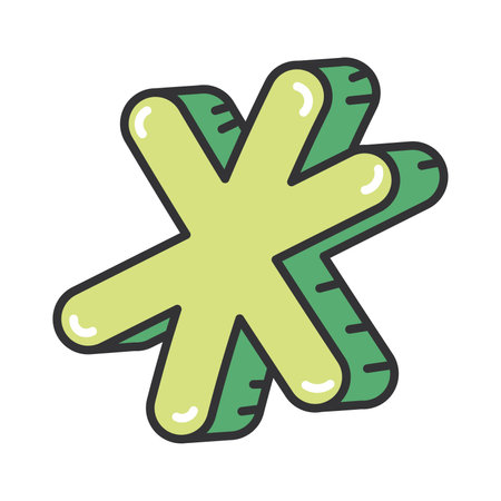 asterisk sketch icon Hand Draw Vectorのイラスト素材