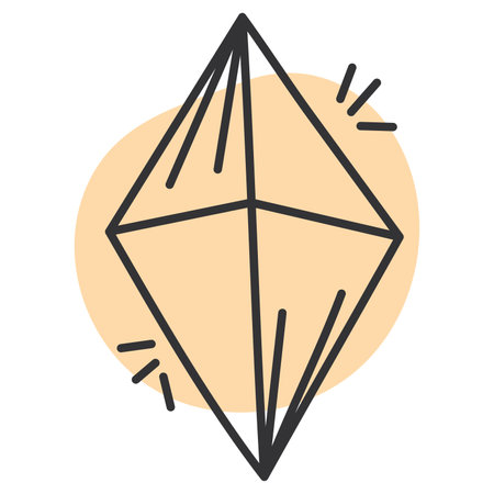 Colored diamond sketch icon Hand Draw Vectorのイラスト素材